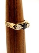 carat gold ring size 58-59 with sapphire and diamonds sold