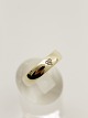 14 carat gold ring  with 3 diamonds in heart shape