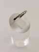14 carat white gold ring with nine small diamonds