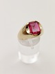 8 carat gold ring size 59 with "ruby" sold