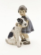 Dahl Jensen girl with dog 1085. sold
