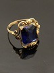 14 carat gold ring size 58 with sapphire