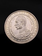Silver 2 kroner change of throne 1906