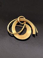 14 carat gold  modern brooch