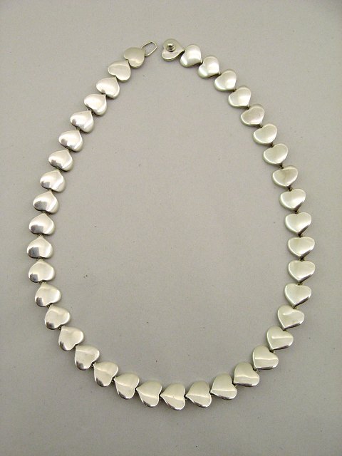 Hans Hansen sterling silver heart necklace sold