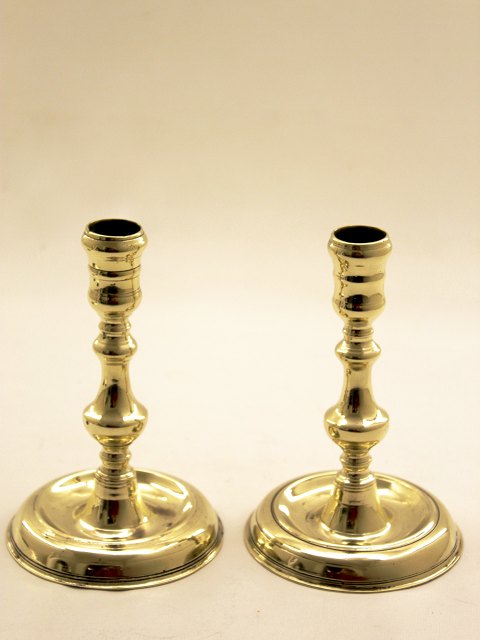 Pair of brass Næstved candlesticks sold