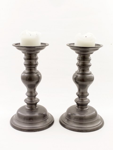 Pewter church candlesticks