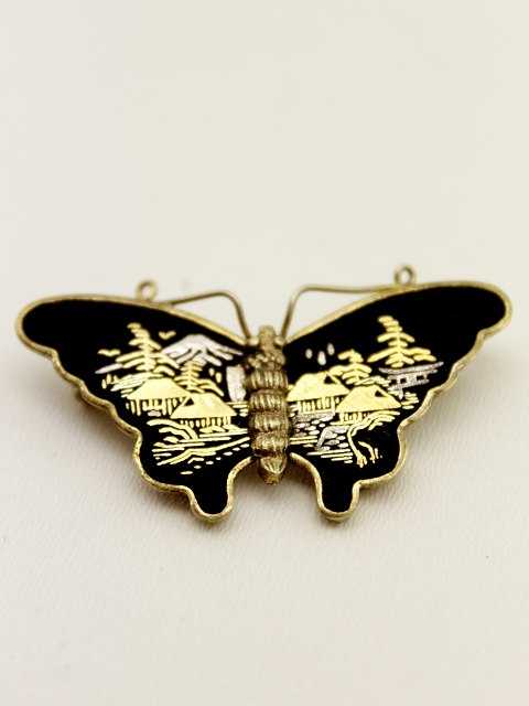 Chinese butterfly brooch sold
