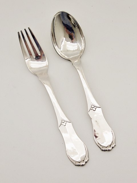Handmade silver children cutlery
