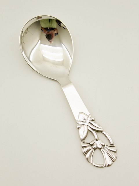 Handmade silver compote spoon