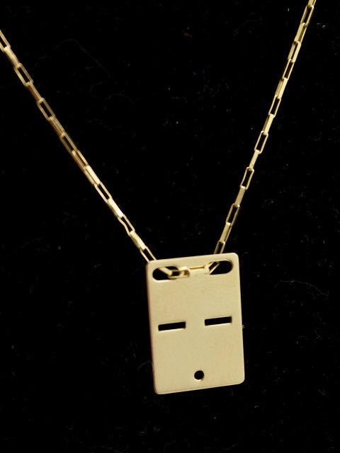 Herman Siersbøl 14 karat gold necklace with ID pendant sold