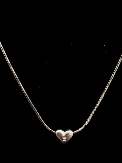 Sterling sølv halskæde med lille hjerte solgt