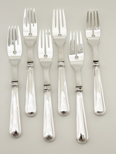 Old Danish silver fish forks