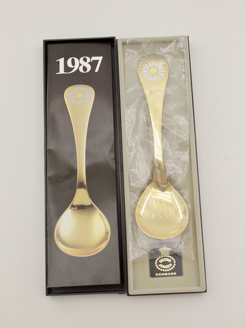 Georg Jensen gold-plated sterling silver spoon year 1987