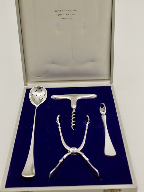 Danish sterling silver Patricia cocktail set