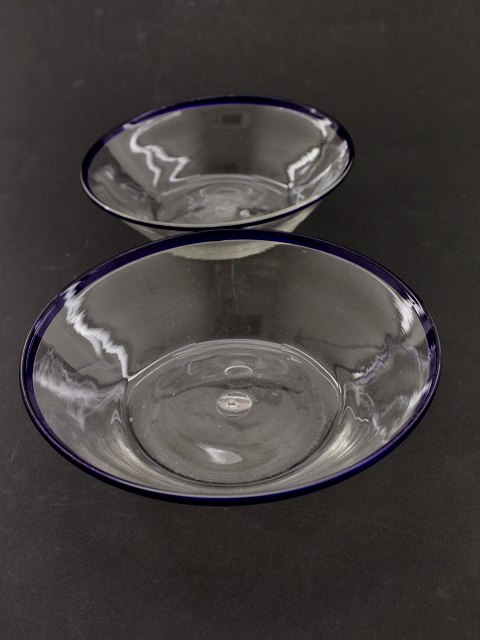 Ymer bowls with blue stripe dia. 18 cm. 19th c.