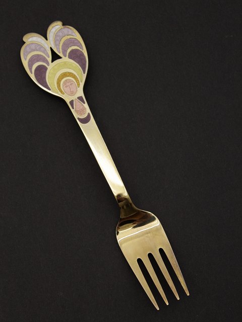 A Michelsen Gold Plated Sterling Silver Christmas Fork 1972