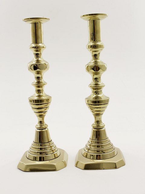 English brass candlesticks "King of Diamond"