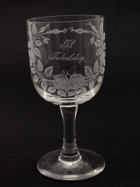 Kastrup glass with the motto "For Birthday"