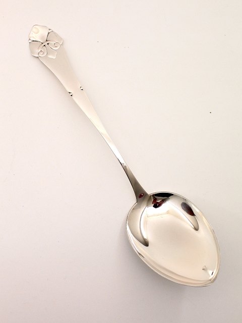 French Lily silver serving spoon