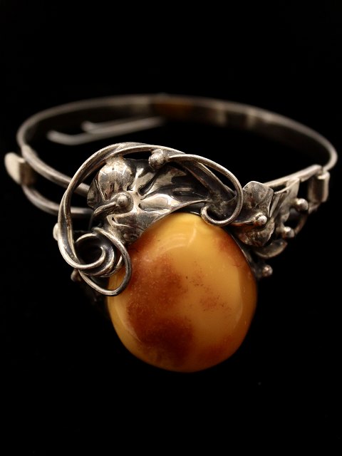 Sterling silver bracelet  with amber