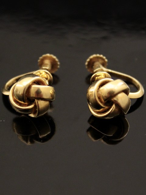 14 karat guld øreringe med knude