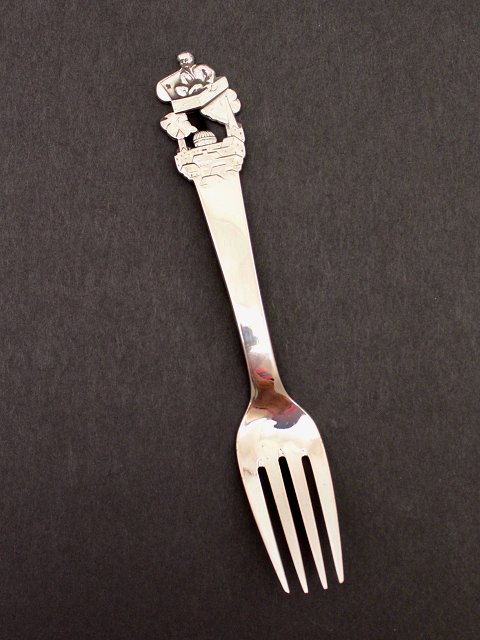 H C Andersen child fork 14.5 cm. "The Flying Suitcase"