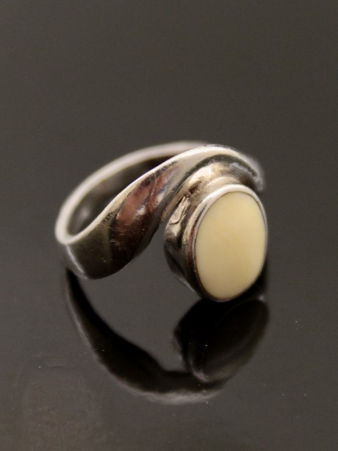 Sterling silver ring  with ivory.