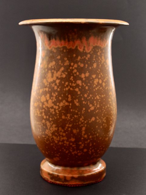 H A Kähler gulv vase lertøj med uran glasur