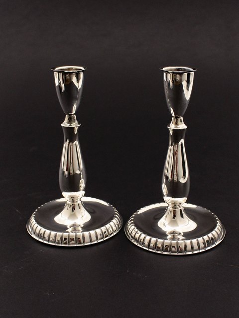 A pair of 830 silver candlesticks