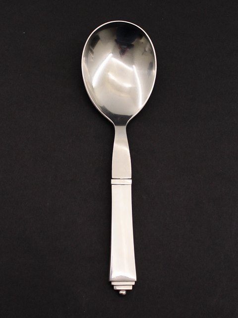 Georg Jensen Pyramide serving spoon sterling silver and steel