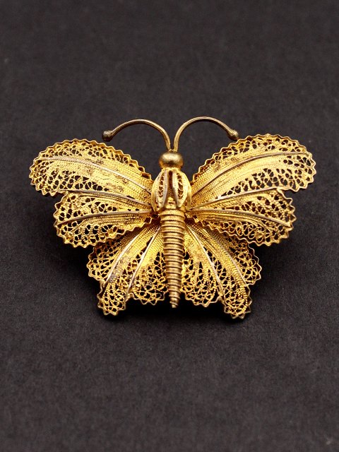 833 gilded silver butterflies brooch