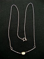 Sølv halskæde med elfenben