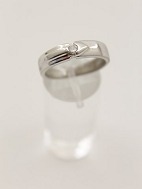 Sterling sølv ring størrelse 59 med klar sten