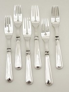 Tretårnet sølv dobbeltriflet fiske gafler