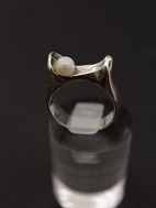 Sterling sølv ring  med perle