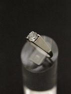 B Hertz sterling sølv ring med klar sten