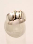 Sterling sølv (925s) ring med guld