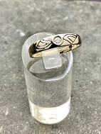 18 karat hvidguld ring størrelse 65 med diamant