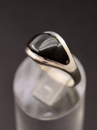 Sterling sølv ring størrelse 52 med karneol