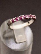 Sterling sølv ring størrelse 53 med pink spinel