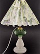 Opaline oil lamp with green container changed to el. 19.c