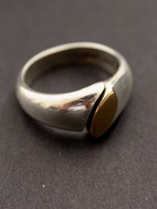 Sølv ring med guld  ring