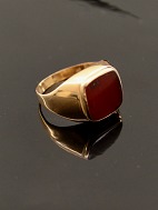 14 karat guld ring  med agat