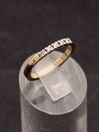 14 karat hvidguld ring med 5 brillant slebne diamanter