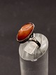 830 silver vintage ring with amber