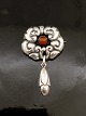 830 sølv art nouveau broche