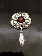 830 slv art nouveau broche