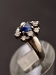 Sterling sølv ring  med cabochon sleben safir