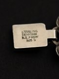 N E From sterling sølv vintage armlænke